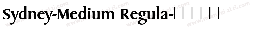 Sydney-Medium Regula字体转换